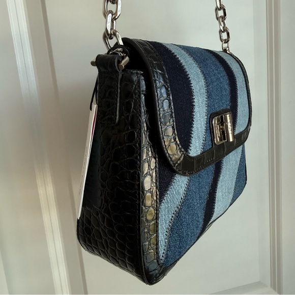 Brahmin Gianna Crossbody Retro Blue Lismore Denim